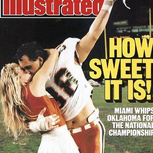 University Of Miami Dennis Keller, 1988 Orange Bowl Sports Illustrated Cover by Sports Illustrated