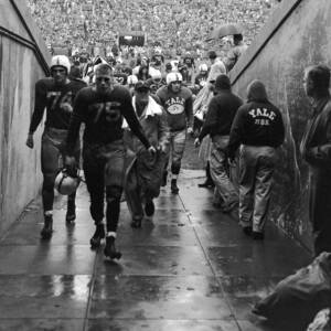 Yale Football Team Leaves Field by Getty Images