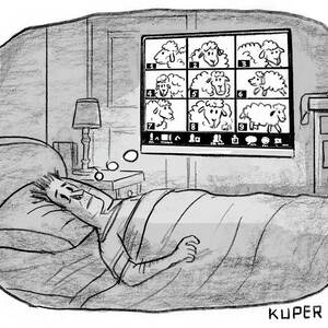 Zoom Counting Sheep by Peter Kuper