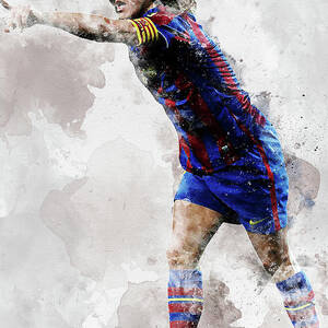Carlespuyol Carles Puyol Carles Puyol Carles Puyol Saforcada Footballer  Central Defender Either Flan Digital Art by Waller Albert - Fine Art America