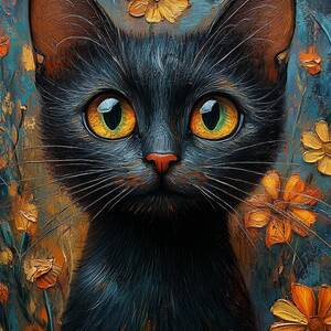 Cat Flowers #1 by Land of Dreams