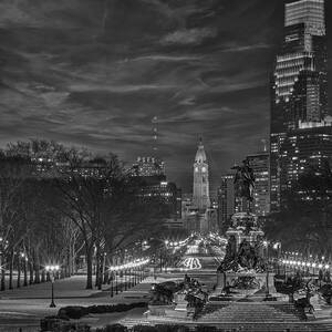 Eakins Oval Philadelphia PA BW #1 by Susan Candelario