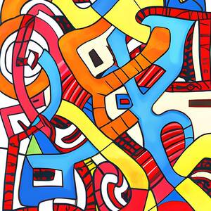 Lines and Shapes Abstract #1 by Cindy's Creative Corner