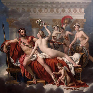 Mars Being Disarmed By Venus 1824 #1 by Jacques Louis David