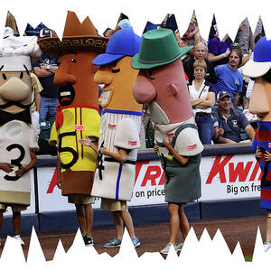 Milwaukee Brewers Racing Sausages #3 Photograph by Steve Bell