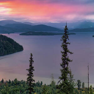 Priest Lake Sunset View #1 by Leland D Howard