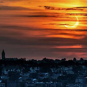 Solar eclipse over Yonkers by Kevin Suttlehan