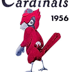 1985 st louis cardinals football stl arch poster art cardinal metal sign  print - Row One Brand