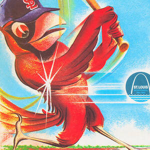 1952 St. Louis Cardinals Art T-Shirt by Row One Brand - Fine Art