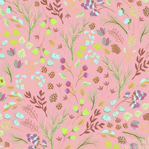 Flower and Twigs Pattern #2 by Amanda Jane