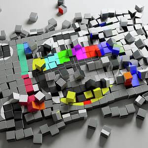 TV Test Pattern Fragmented Concept #2 by Allan Swart