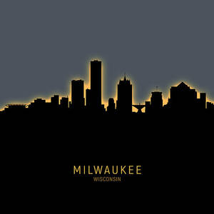 Milwaukee Wisconsin City Map #63 Coffee Mug by Michael Tompsett