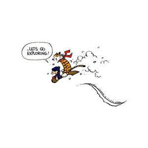 Calvin And Hobbes Digital Art by Jason Seger - Pixels