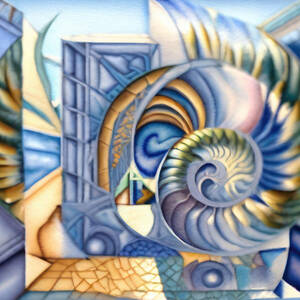 Abstract - Soft Nautilus by Eris And AI