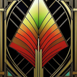 Art Deco Christmas Tree 3 by Chuck Staley