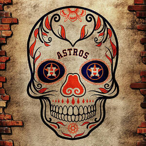 Baseball Art Houston Astros Drawing by Leith Huber - Pixels
