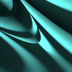 Blue Fins Fractal Abstract  by Shelli Fitzpatrick