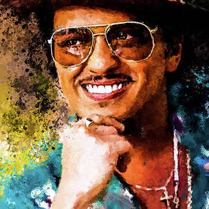 Bruno Mars, Die with a Smile on face by Gradify Creations