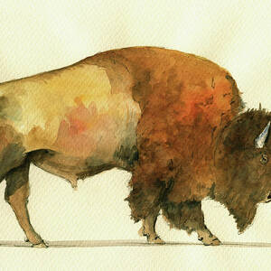Running buffalo Painting by Juan Bosco - Fine Art America