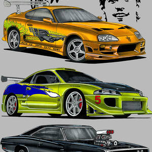 The Fast and the Furious 2. Car Skyline, Saleen, S2000, Camaro, RX