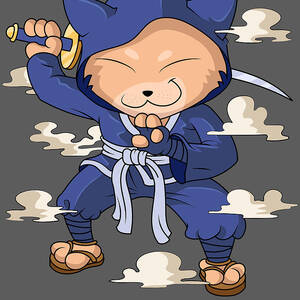 Ninja For Men Women Kids Manga Lovers Anime Ninjutsu Digital Art By Crazy Squirrel