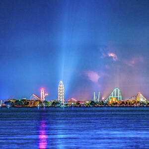 Cedar Point Amusement Park Before The Storm Sandusky Ohio by Dave Morgan