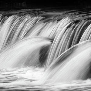 Clear Water Cascade at Natural Dam Waterfall by James Barber