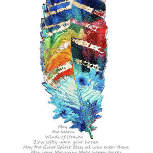 Colorful Native American Chief Art Hidden Gem Art Board Print for Sale by  Sharon Cummings