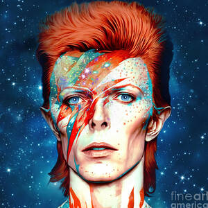 David Bowie Digital Art by Mark Ashkenazi - Fine Art America