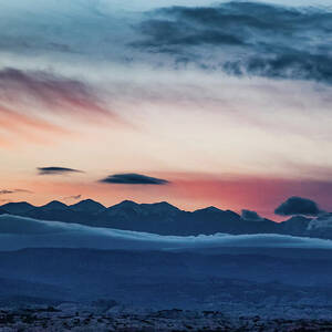 Dawn over the La Sal Mountains by Lon Dittrick