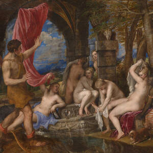 Diana and Actaeon. Date/Period From 1556 until 1569. Painting. Oil on canvas. by Titian -c 1485-1576-