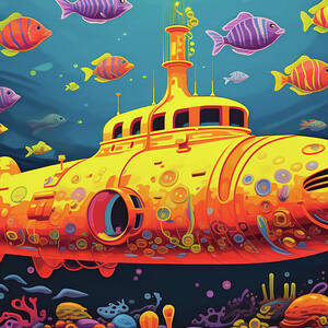 Diving into a Psychedelic Sea - The Birth of Yellow Submarine #2 by Antonios Valamontes