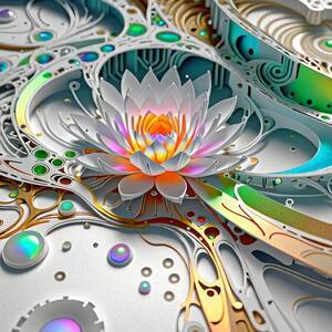 Electronically Created Blossom by Eris And AI