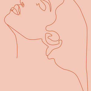 Face 05 Abstract Minimal Line Art Portrait Of A Girl Single