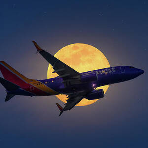 Flight Over the Moon by Mark Andrew Thomas