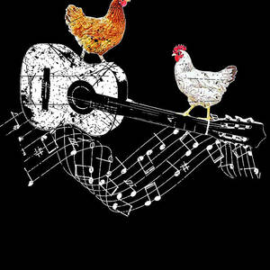 Funny guitarist chickens breeder poultry farmer T-Shirt