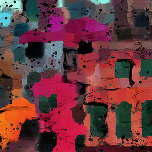 Graffiti Vandelism Colorful Abstract by Shelli Fitzpatrick