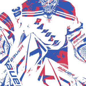 Henrik Lundqvist // New York Rangers // Hockey // NHL // Watercolour  Painting
