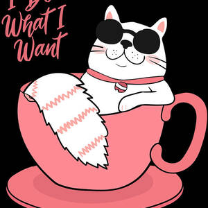 I Do What I Want Funny Cat by Flippin Sweet Gear