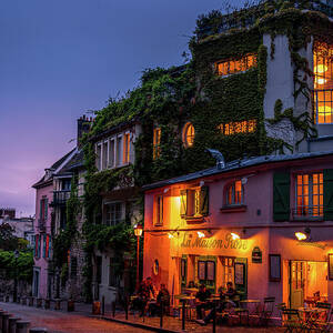 La Maison Rose At Night by Serge Ramelli