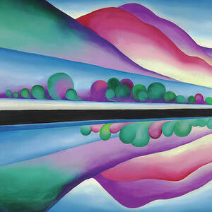 Lake George Reflection by Georgia O'Keeffe by Mango Art