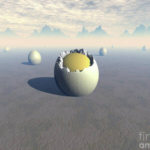 Mystery of Giant Egg At Sea Digital Art by Phil Perkins - Pixels