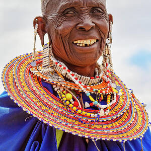 Maasai Woman in Selective Color Photograph by Kay Brewer - Pixels