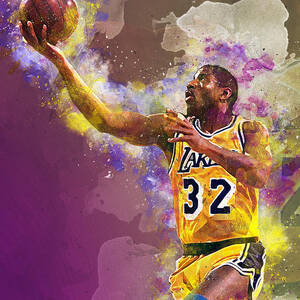 Michael Jordan Dunk Mixed Media Poster