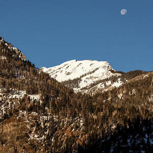 Moon over San Juan Mountains by Craig A Walker