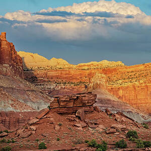 Hiking in Capitol Reef National Park Photograph by Joan Carroll | Fine ...