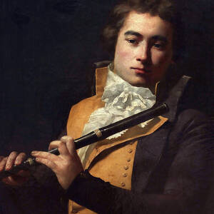 Portrait Of Flutist Francois Devienne 1792 by Jacques Louis David
