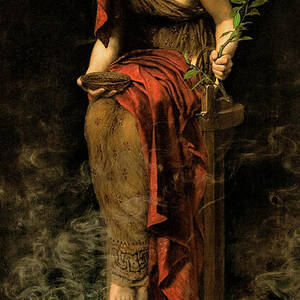 Priestess of Delphi, Pythia by John Collier