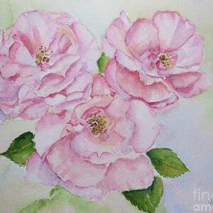Pink Tea Rose Painting by Jean Costa - Fine Art America