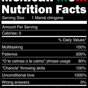 Regalo para Mama - Nutrition Facts Argentinian Mom Digital Art by